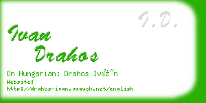 ivan drahos business card